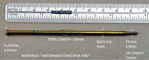 WATERMANs CF and OTHER EARLY BALLPOINT REFILLS